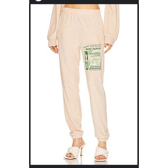 Boys Lie Love Hurts Terry Sweatpants in Sand Size: M - Picture 1 of 7